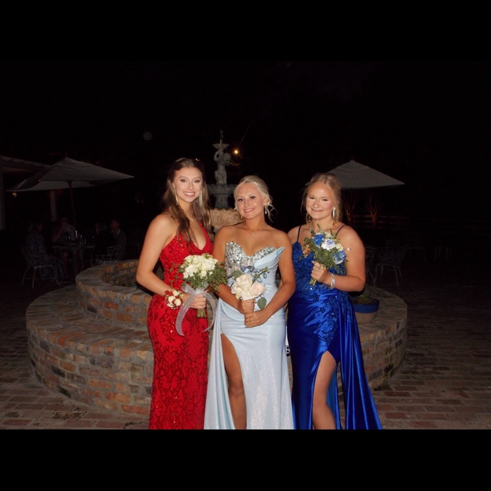 Blue prom dress